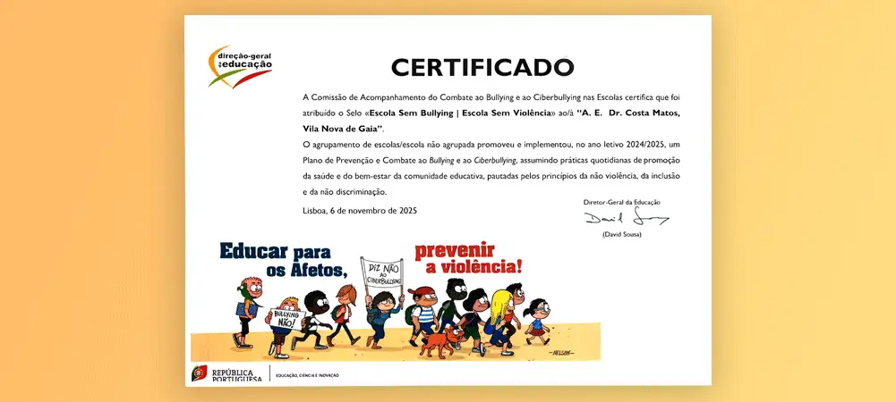 Agrupamento promove “Escola Sem Bullying | Escola Sem Violência” no ano letivo 2024/25